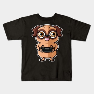 Video Games Nerd Pug Dog Gaming - Gamer product Kids T-Shirt